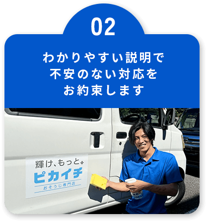 わかりやすい説明で、不安のない対応をお約束します。